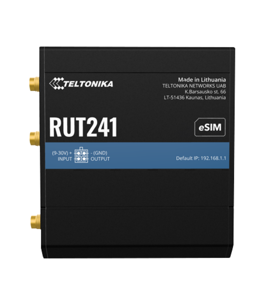 RUT241 – PRIEMYSELNÝ 4G eSIM™ ROUTER