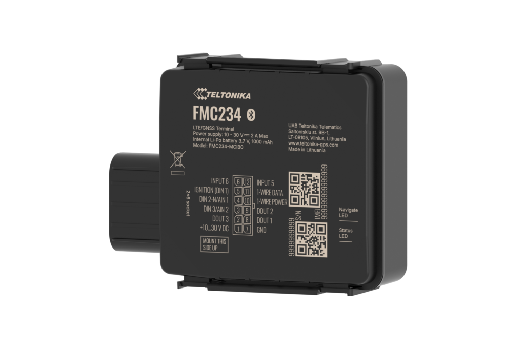 FMC234 – Vodotesný 4G LTE Cat 1 tracker s batériou s vysokou kapacitou