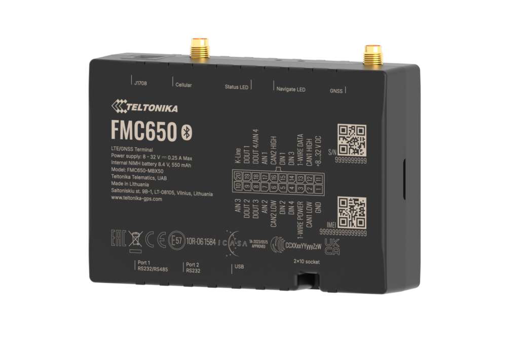 FMC650 – Vodiaca GNSS/LTE/GSM/BLE terminál pre pokročilé aplikácie