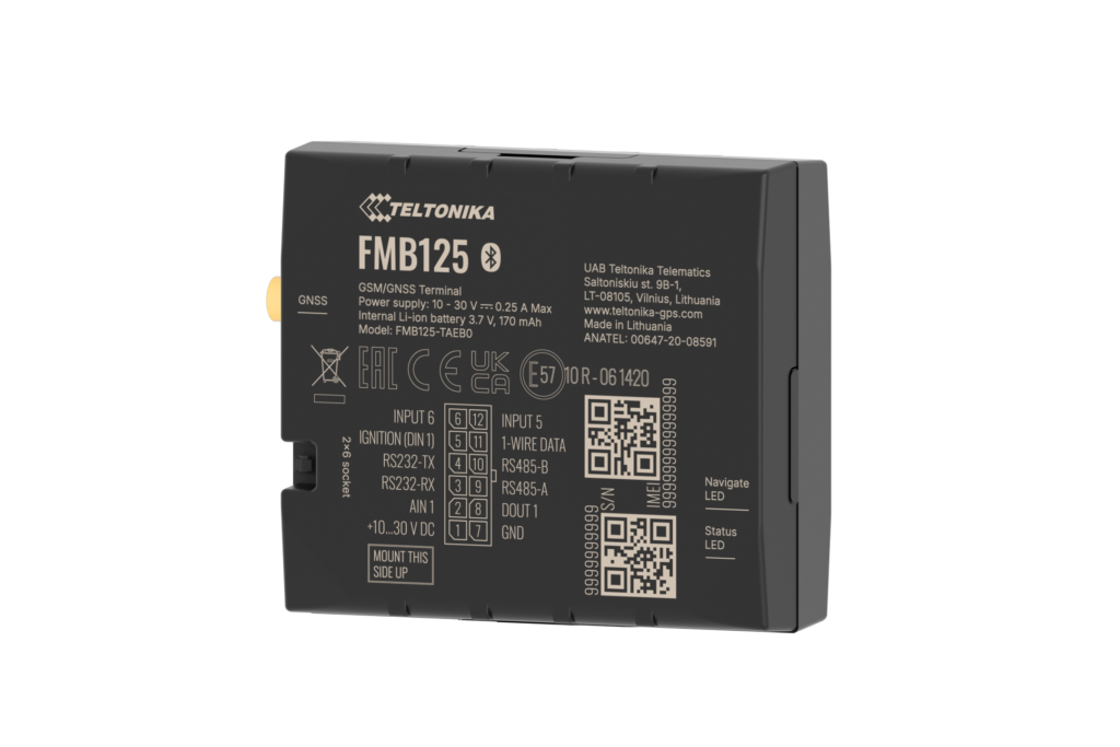FMB125 – Univerzálny 2G sledovač vozidiel s rozhraniami RS232, RS485